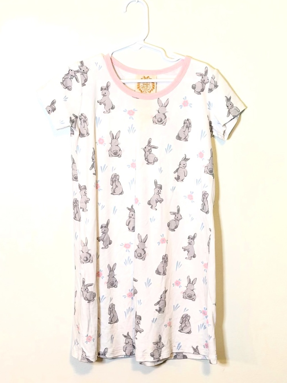 TBBC Polly Play Bunny-Print Short Sleeve dress EUC